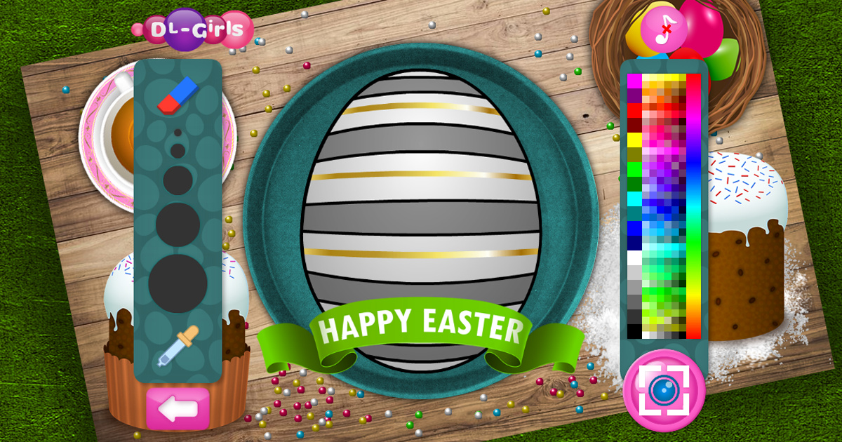 Image Handmade Easter Eggs Coloring Book